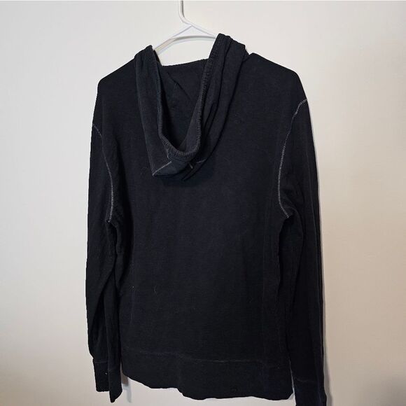 John Varavtos Black Zip Up Hoodie Lightweight - Picture 5 of 5